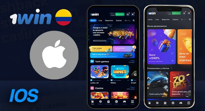 Aplicación móvil 1win para dispositivos iOS para jugadores colombianos